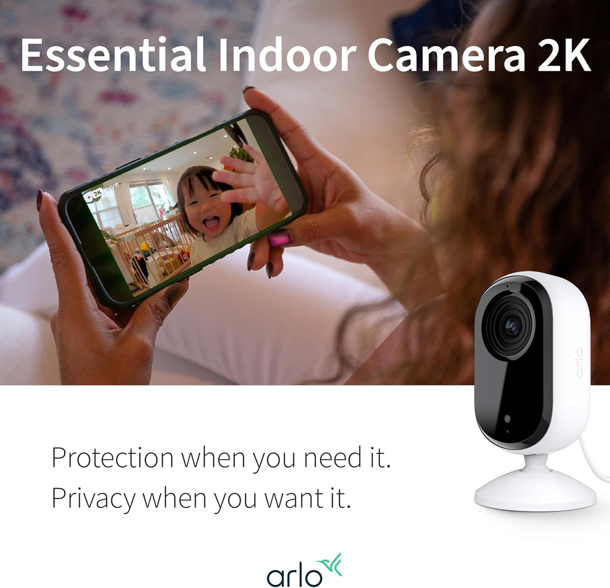 Arlo Essential Indoor Security Camera 2K