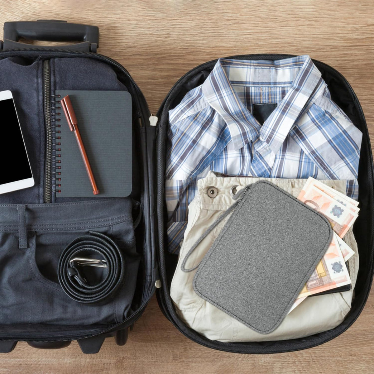 Double-Layer Electronics Travel Organizer Bag