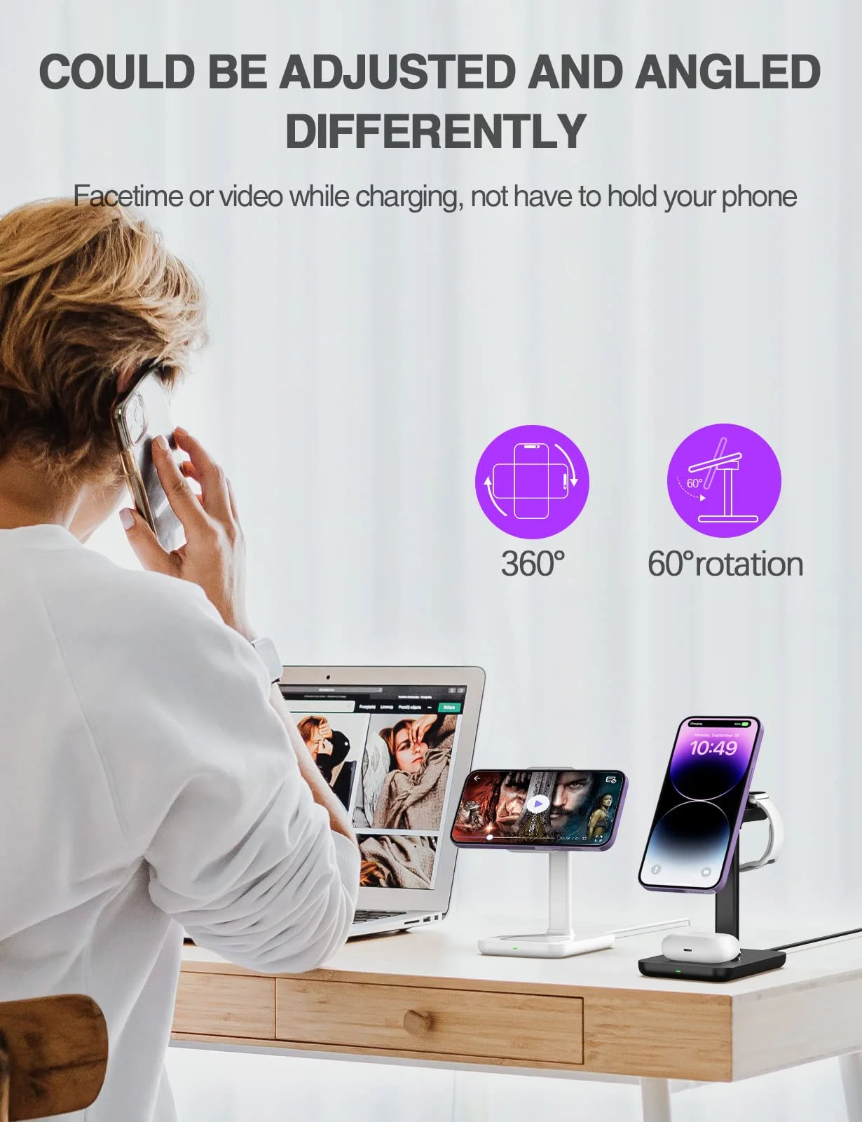Magnetic 3-In-1 Wireless Charging Stand
