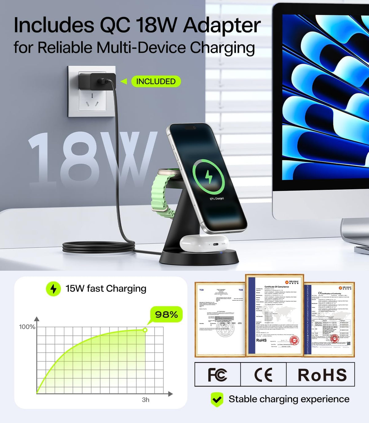 3-In-1 Wireless Charging Station