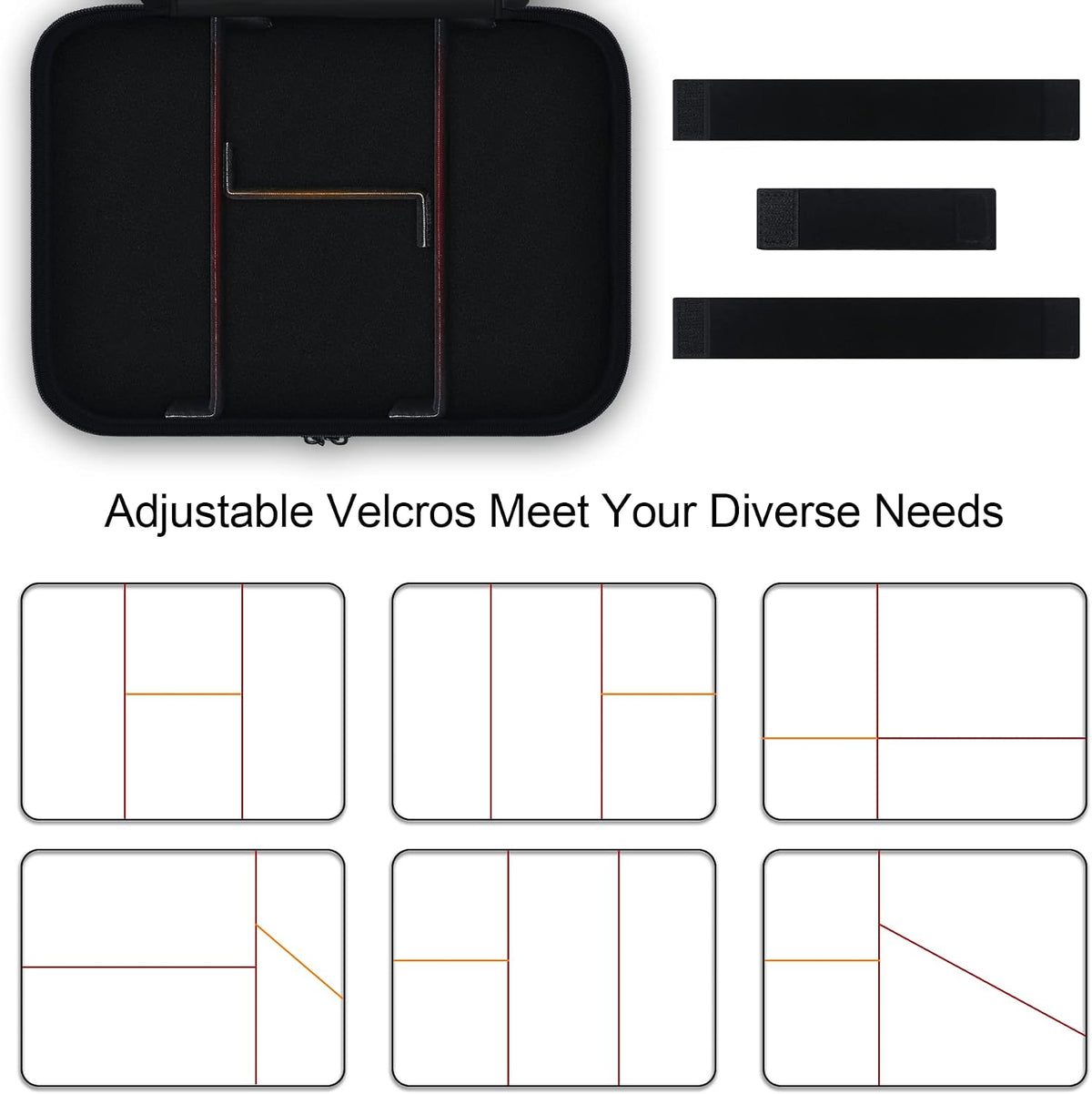 Hard Case Electronics Organizer with Charger Storage
