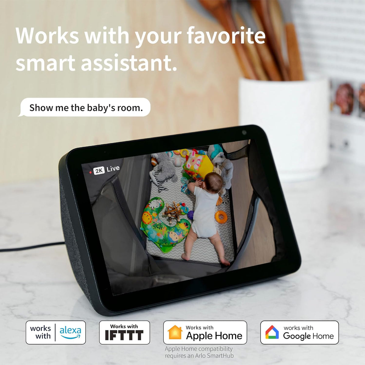 Arlo Essential Indoor Security Camera 2K