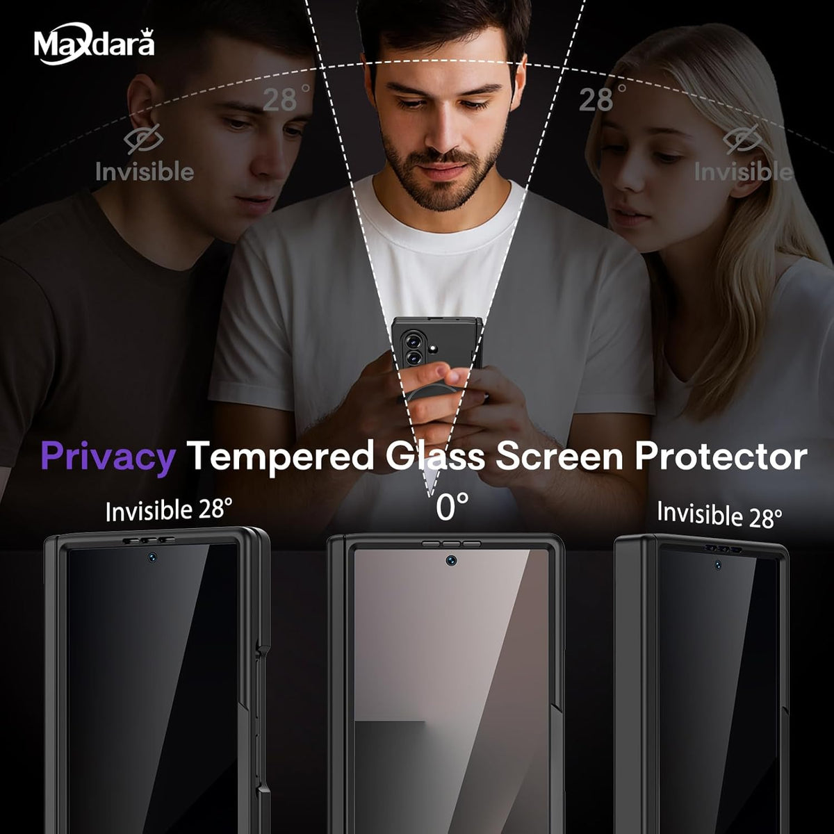 Magnetic Case with Privacy Screen Protector
