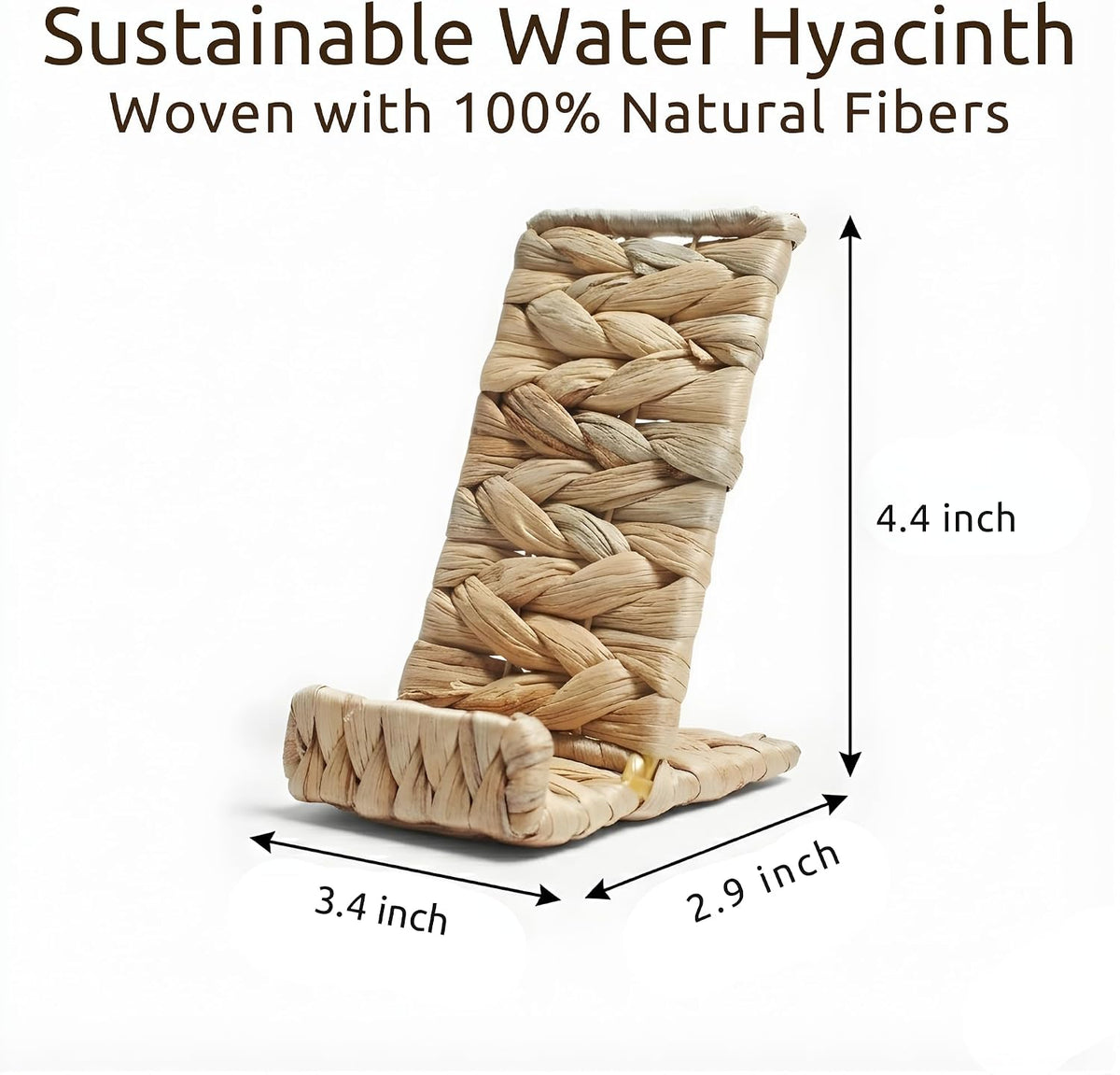 Handwoven Wicker Phone Stand for Desk