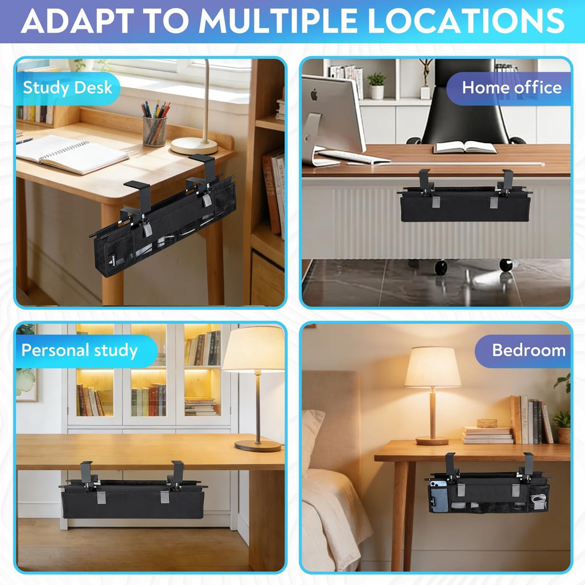 Fabric Under-Desk Cable Management Kit
