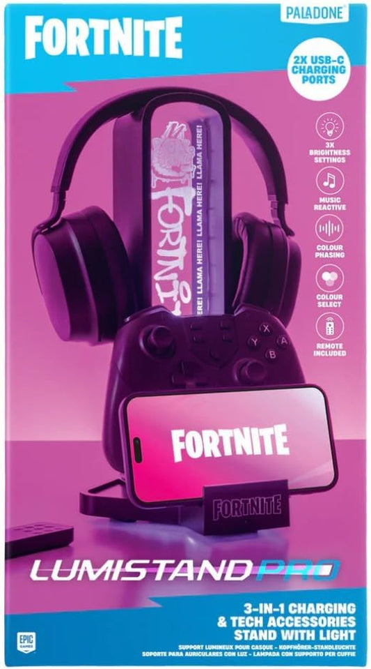 Officially Licensed Fortnite 3-In-1 Headphone & Charging Stand