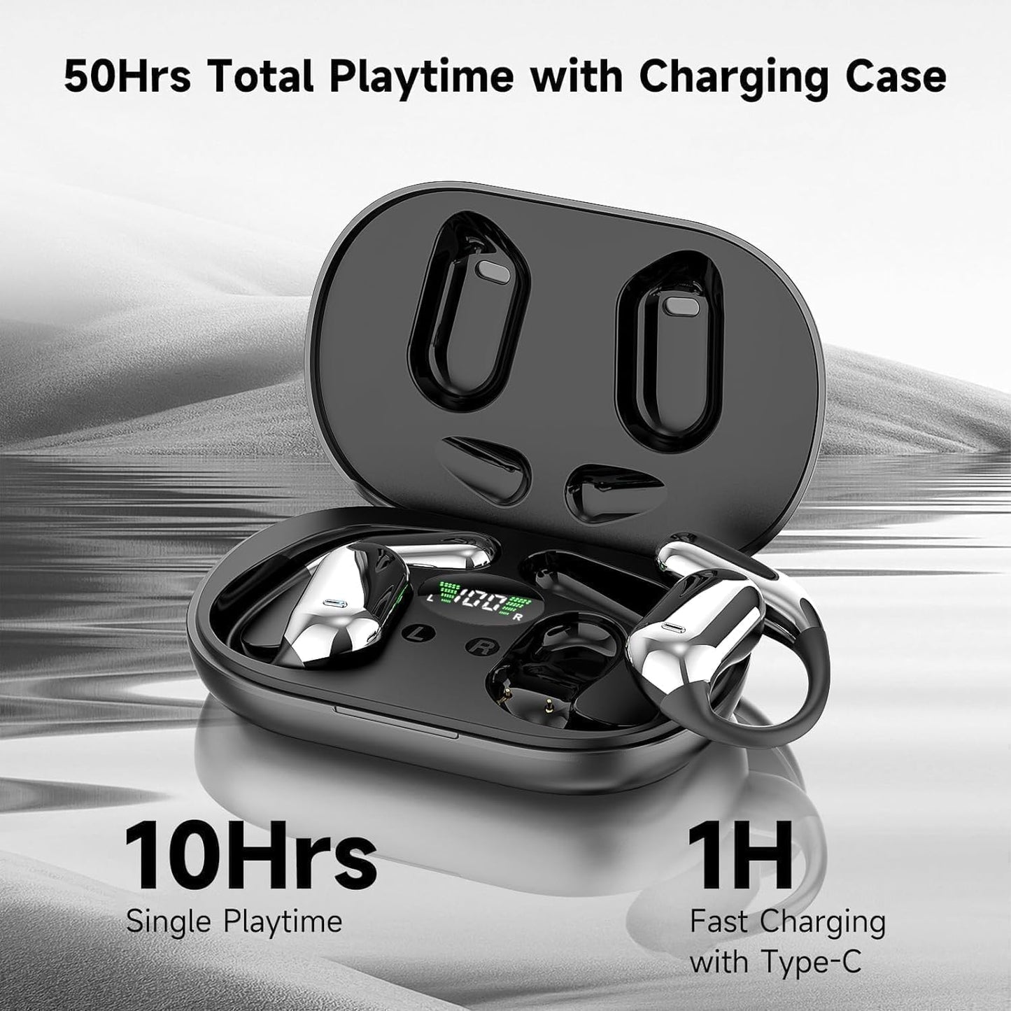 Open Ear Clip Wireless Earbuds