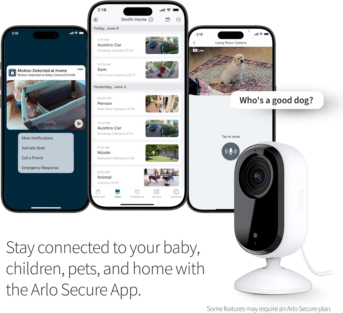 Arlo Essential Indoor Security Camera 2K