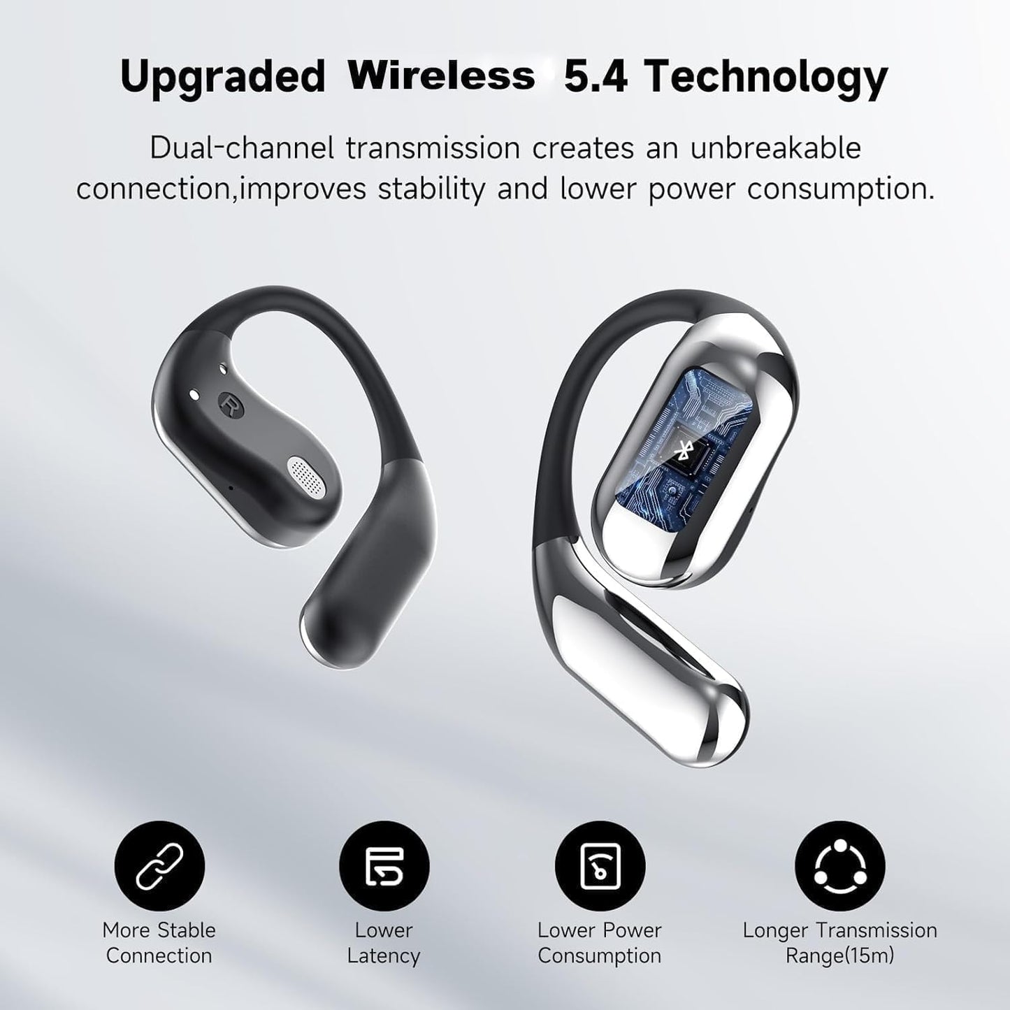 Open Ear Clip Wireless Earbuds