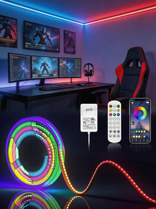 COB LED Strip Light with Music Sync & Remote