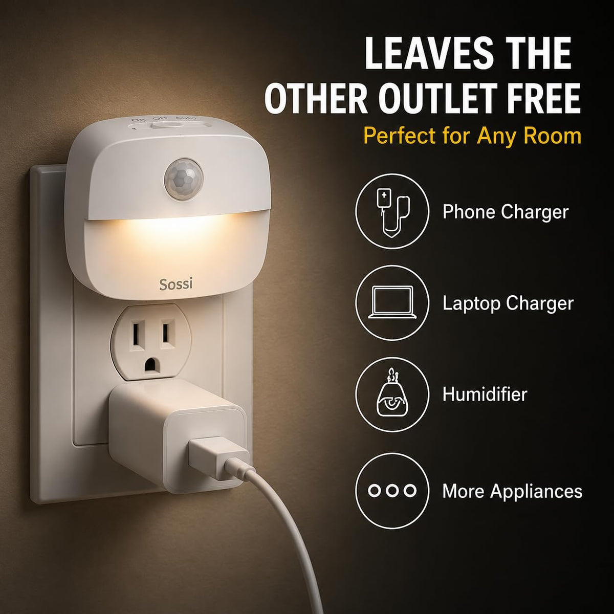 Motion Sensor Plug-In Night Light (4-Pack)
