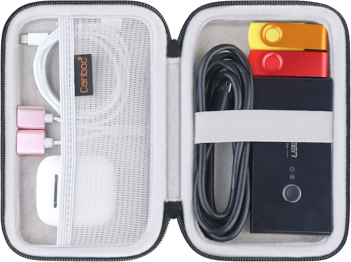 Hard Case Electronics Organizer with Charger Storage