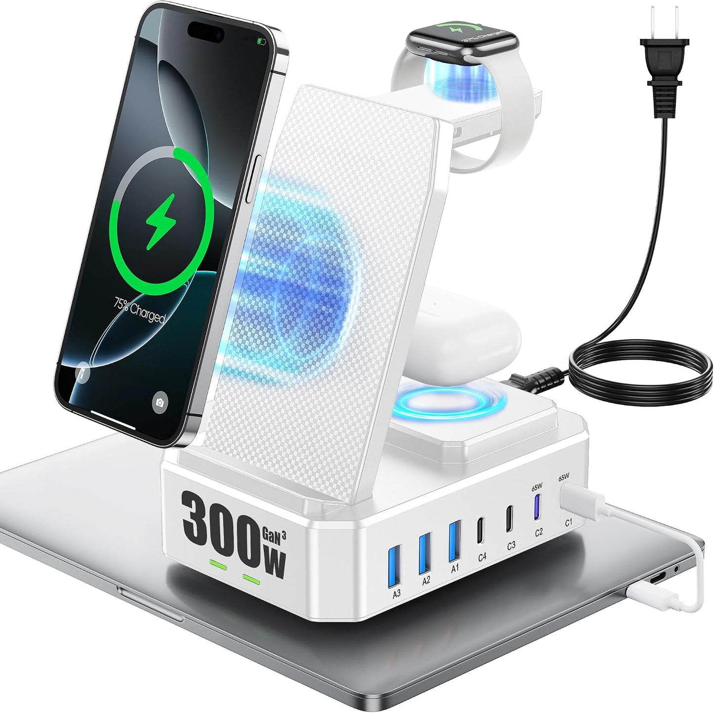 Zutspzss 300W 10-in-1 GaN Charging Station