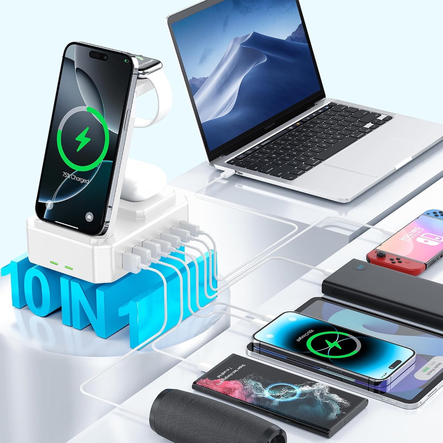 300W 10-In-1 Gan Charging Station