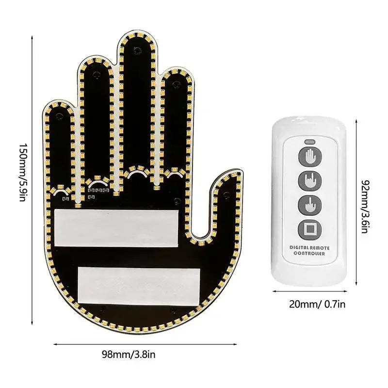 Car Finger Light with Remote Control