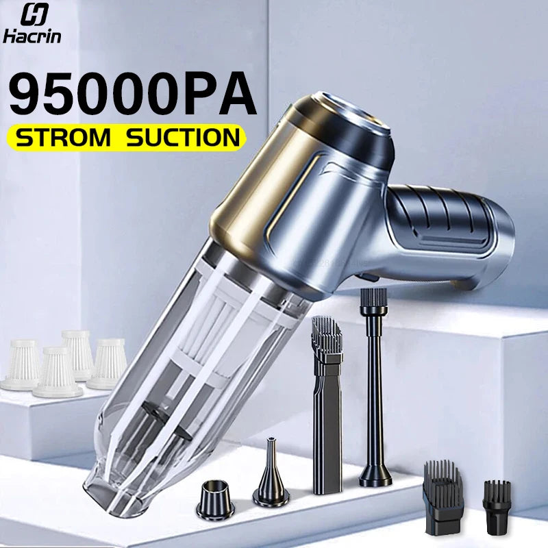 Portable Wireless Car Vacuum Cleaner (95000PA Strong Suction)