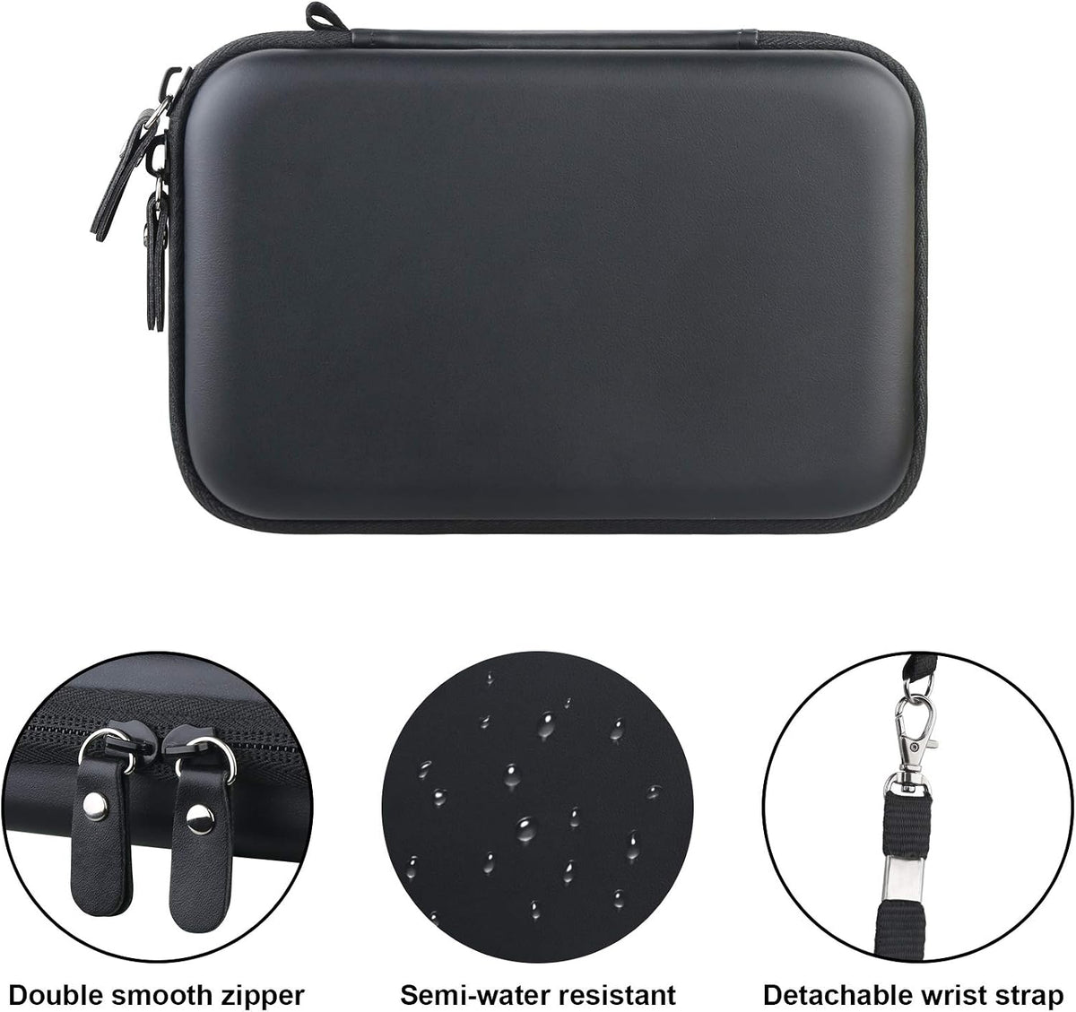 Hard Case Electronics Organizer with Charger Storage