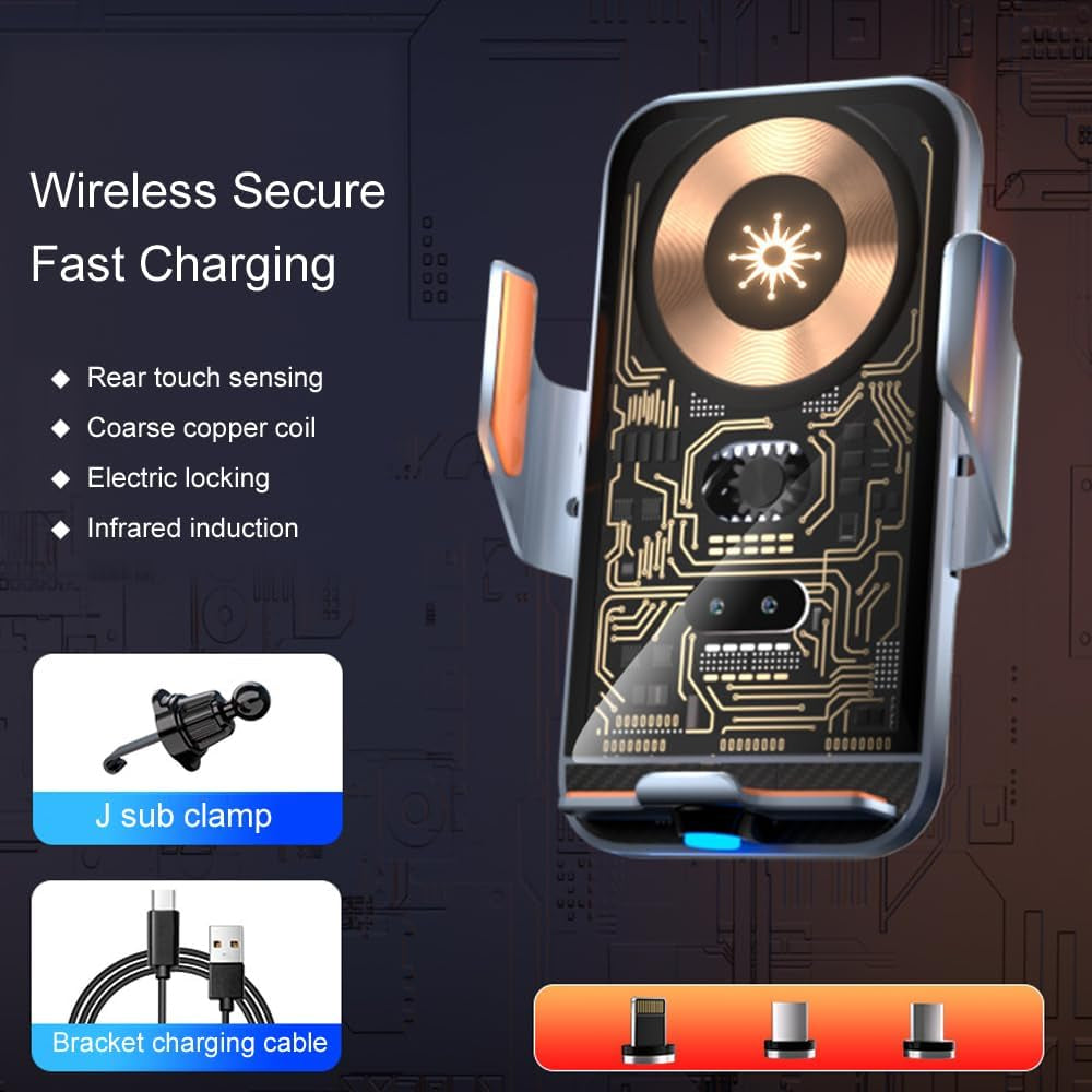Smart Sensor Car Wireless Charger & Phone Mount