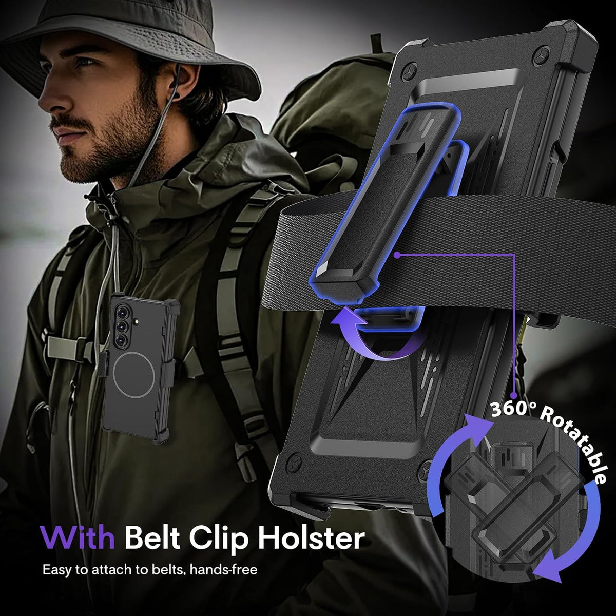 Magnetic Case with Privacy Screen Protector