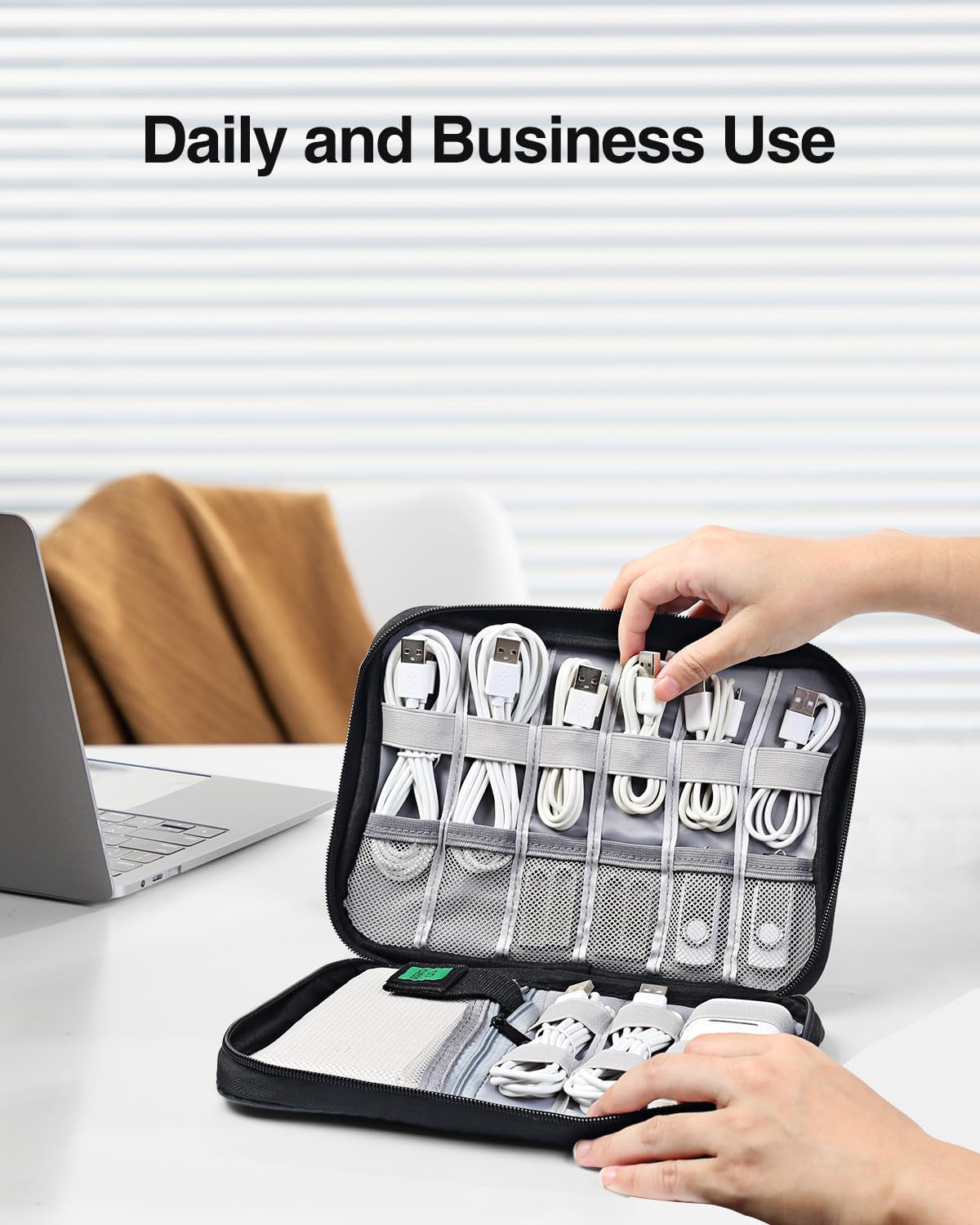 Portable Cord & Cable Organizer Bag
