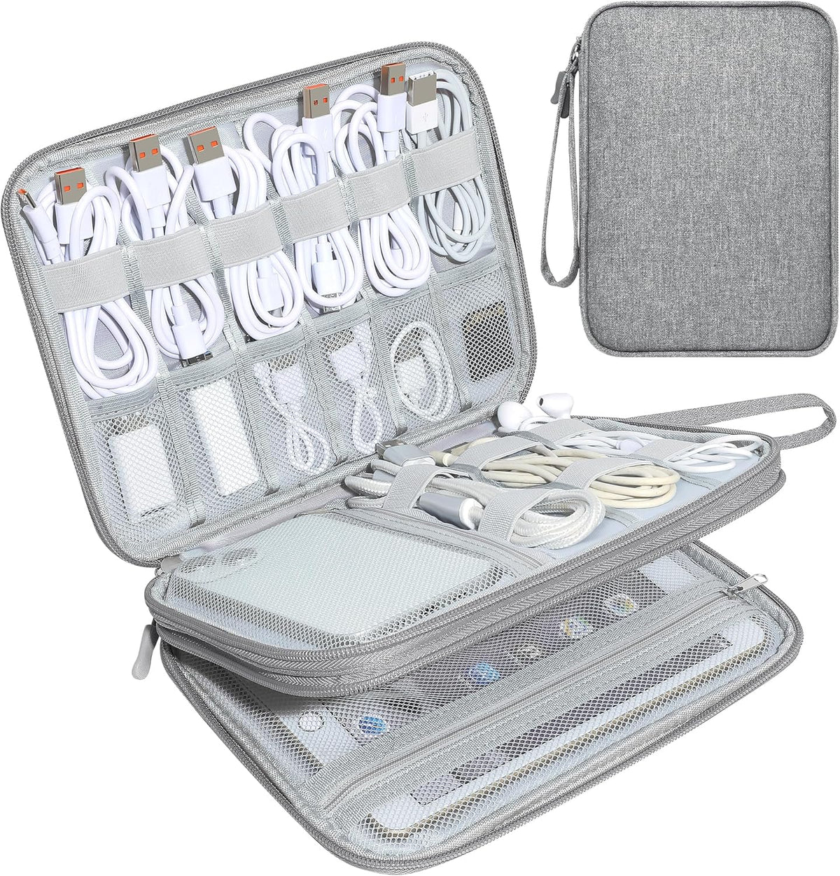 Double-Layer Electronics Travel Organizer Bag