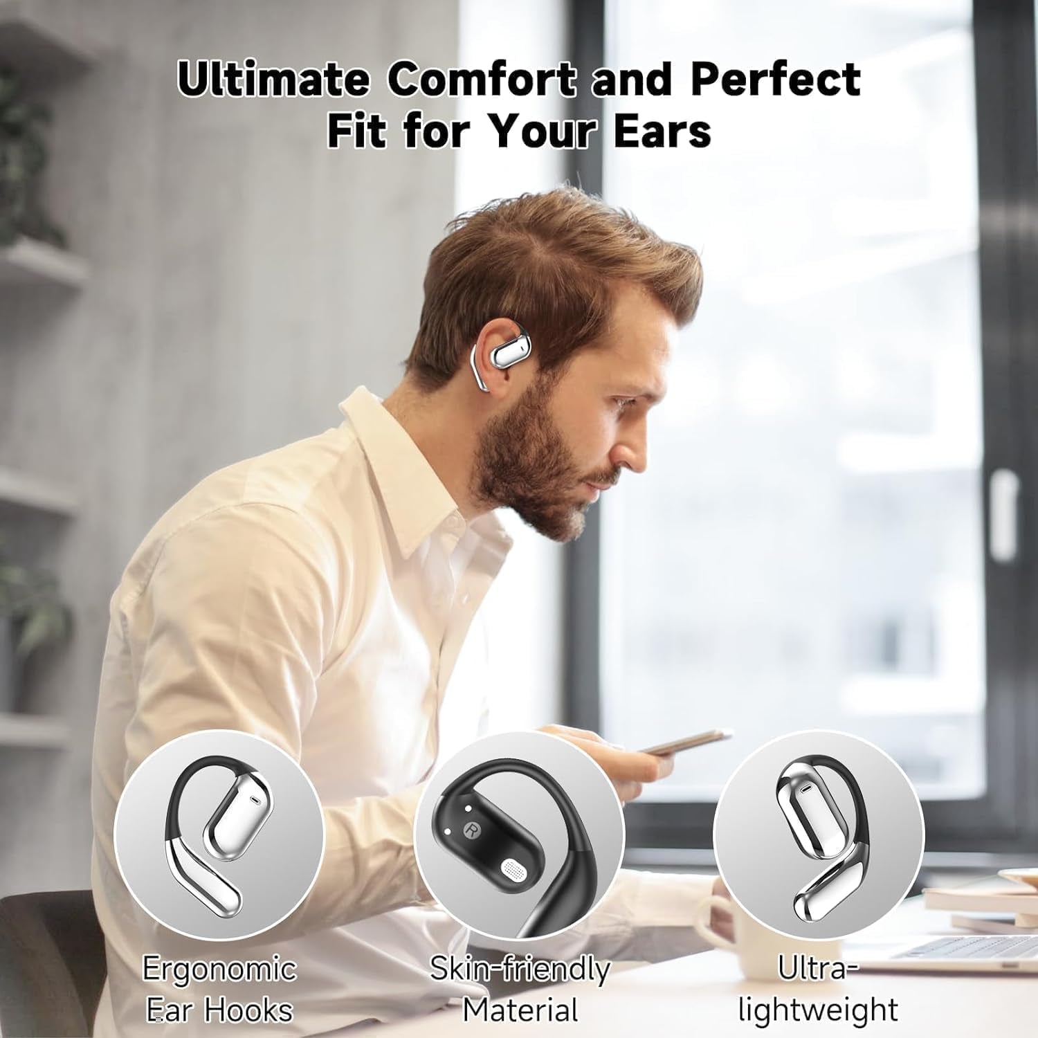 Open Ear Clip Wireless Earbuds