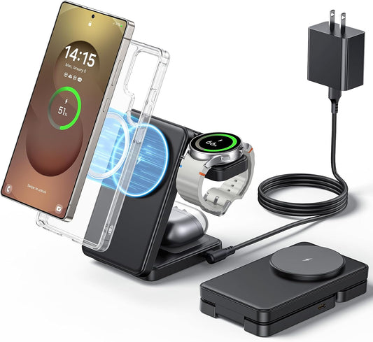 3-In-1 Magnetic Foldable Wireless Charger