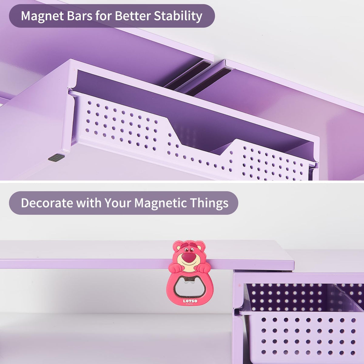 Dual Monitor Stand Riser with Storage Drawer
