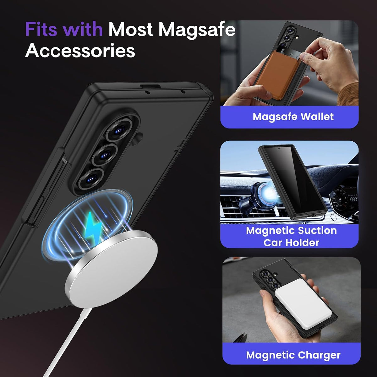 Magnetic Case with Privacy Screen Protector